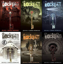 Covers of Locke & Key volumes 1-6