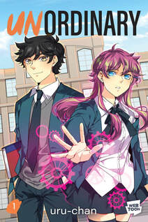 cover of UnOrdinary. John and Seraphina are standing outside their high school with their school uniforms on.
