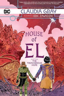 Cover of House of El volume 3. Sera and Zahn hold hands and stare off into a pile of rubble that was a city on Krypton.